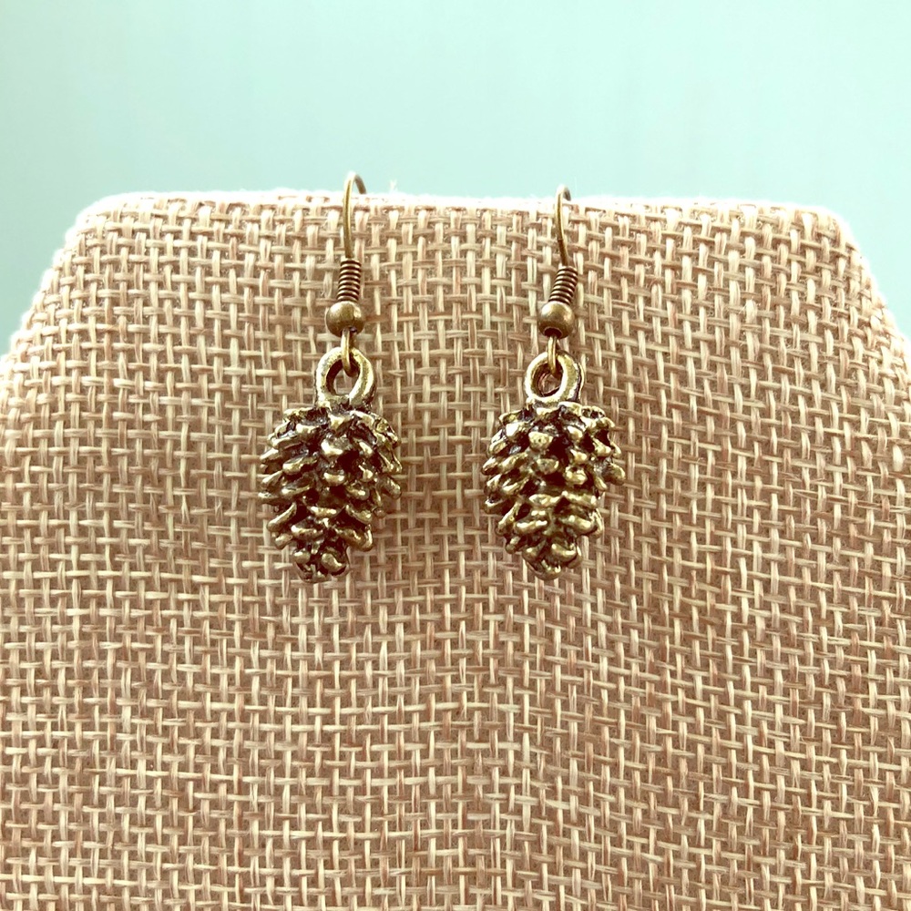 Bronze Pine Cone earrings!